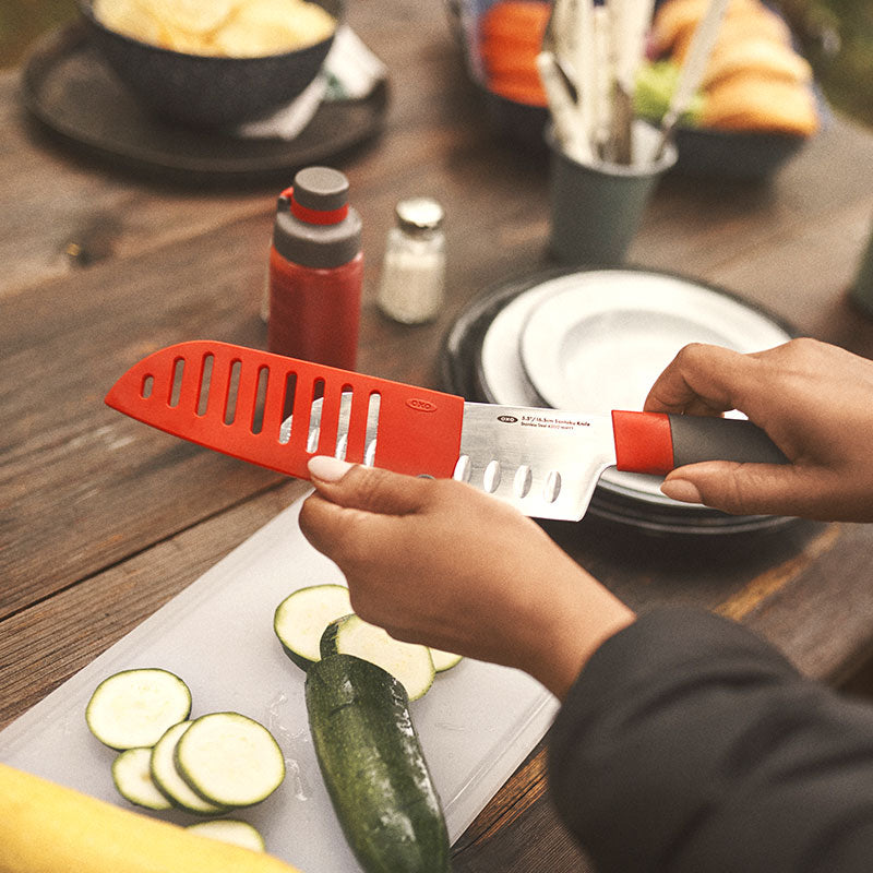 OXO Outdoor オクソーアウトドア サントクナイフ(カバー付) - 14cm