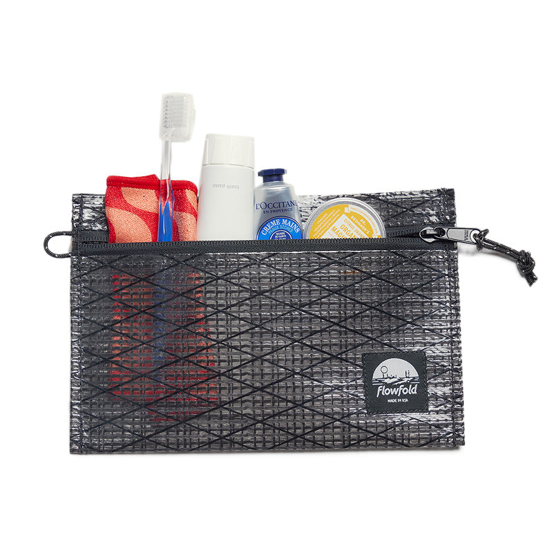 Flowfold Recycled Sailcloth Voyager - Zipper Pouch - Medium フローフォールド リサイクルセイルクロス　ボイジャーポーチ ミディアム