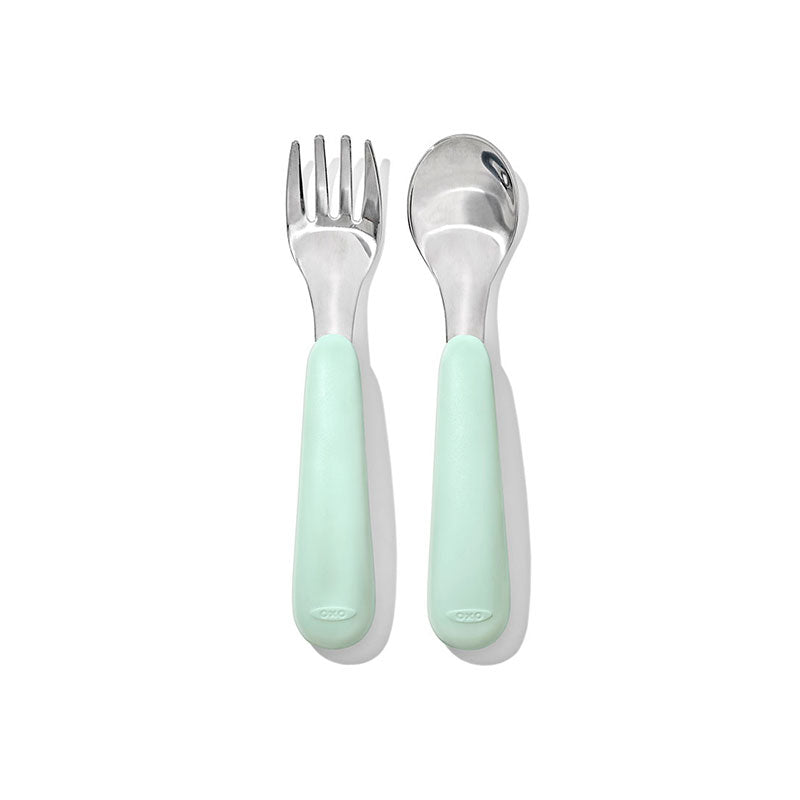 OXO Tot オクソートット ケース付 フォーク&スプーンセット - オパール