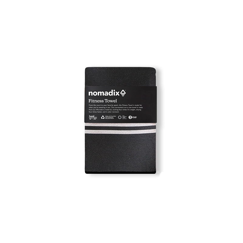 POOLSIDE BLACK FITNESS TOWEL