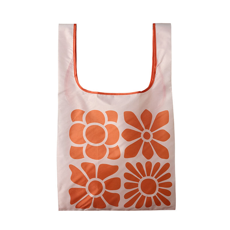 NOMADIX BIG FLOWER B EX ORANGE POCKET TOTE ノマディックス ポケット
