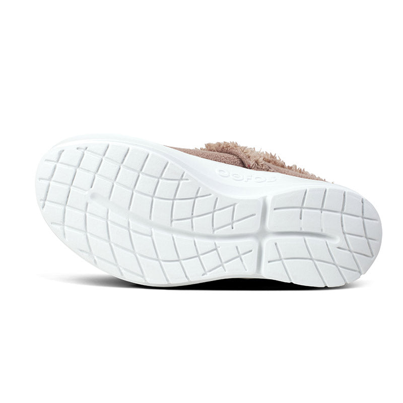 OOFOS WOMENS OOcoozie Mule - White/Chocolate ウーフォス ウィメンズ ウークージー ミュール ホワイトチョコレート リカバリーサンダル