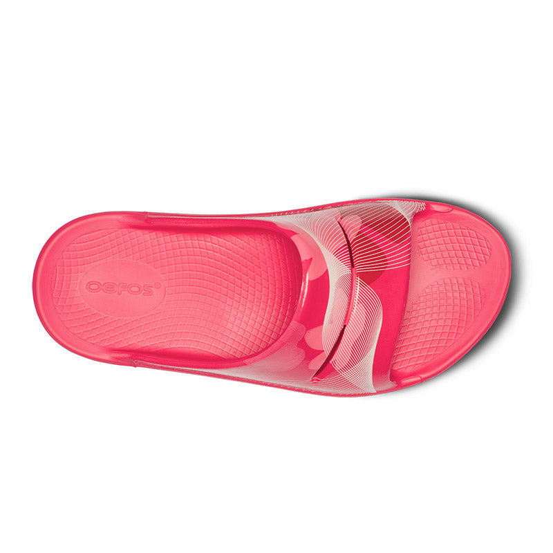 OOFOS WOMEN OOahh Limited - Neon Berry Breeze ウーフォス ウーアー リミテッド ネオンベリーブリーズ リカバリーサンダル