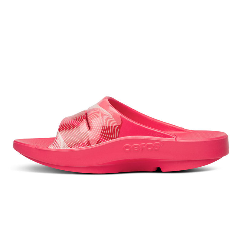 OOFOS WOMEN OOahh Limited - Neon Berry Breeze ウーフォス ウーアー リミテッド ネオンベリーブリーズ リカバリーサンダル
