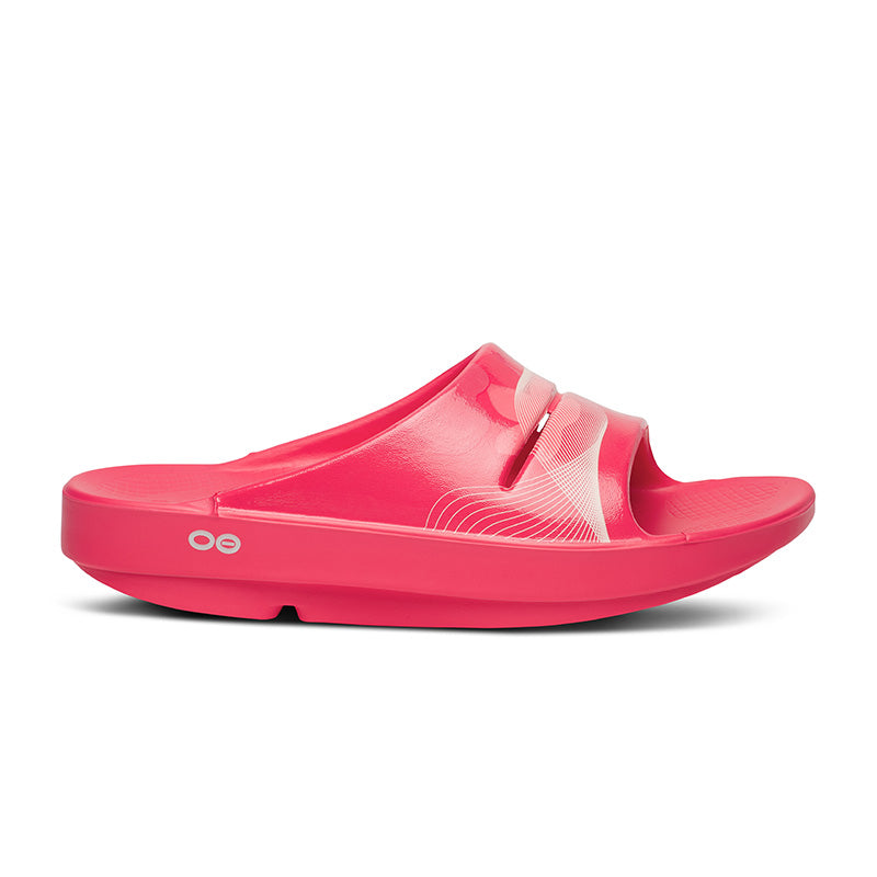OOFOS WOMEN OOahh Limited - Neon Berry Breeze ウーフォス ウーアー リミテッド ネオンベリーブリーズ リカバリーサンダル