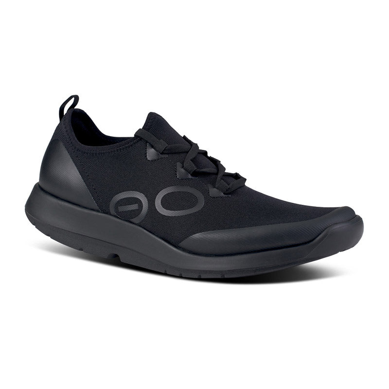 OOFOS MENS OOmg Sport Lace - Black/Black ウーフォス メンズ ウーエムジー スポーツ レース ブラック ブラック リカバリーシューズ