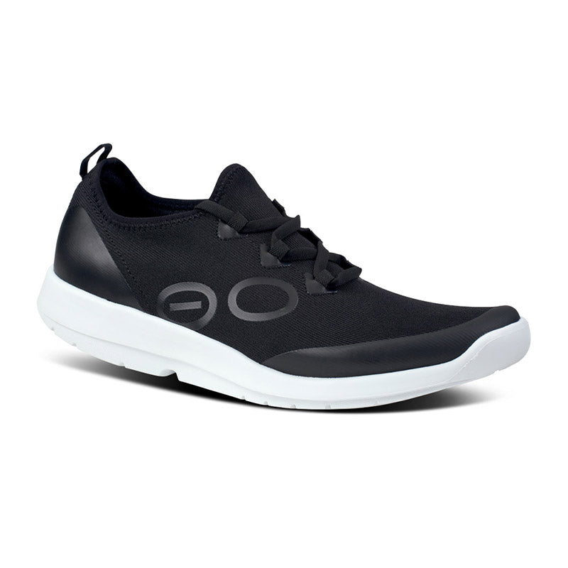 OOFOS MENS OOmg Sport Lace - White/Black ウーフォス メンズ ウーエムジー スポーツ レース ホワイト ブラック リカバリーシューズ