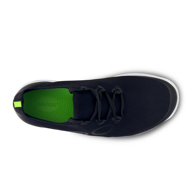 OOFOS MENS OOmg Sport Lace - White/Black ウーフォス メンズ ウーエムジー スポーツ レース ホワイト ブラック リカバリーシューズ