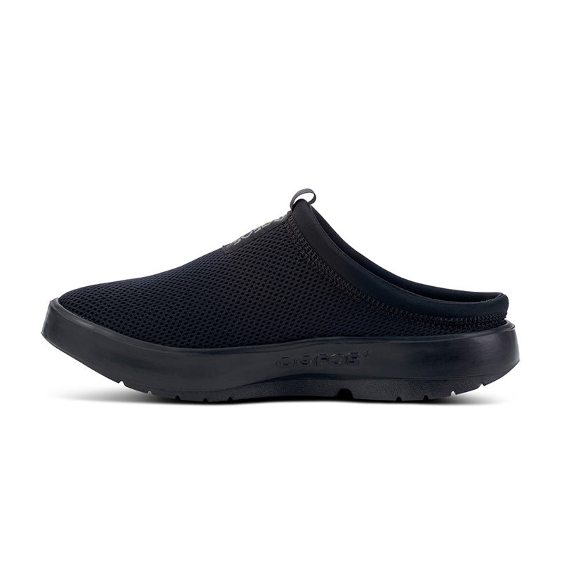OOFOS MENS OOcoozie Sport Mule -  Black/Black ウーフォス ウークージー スポーツ ミュール ブラック リカバリーサンダル