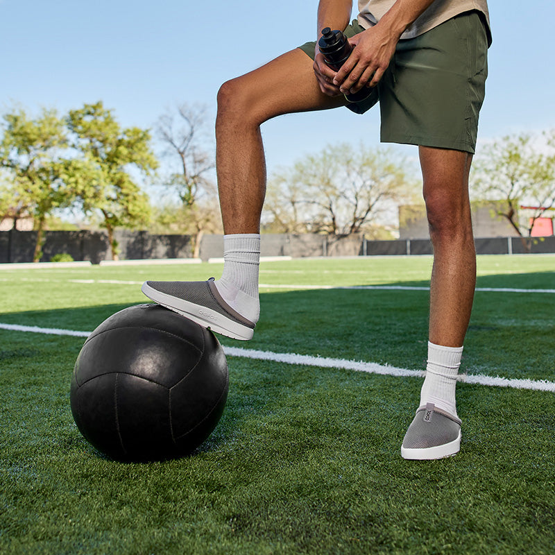 OOFOS MENS OOcoozie Sport Mule -  White/Slate ウーフォス ウークージー スポーツ ミュール ブラック リカバリーサンダル