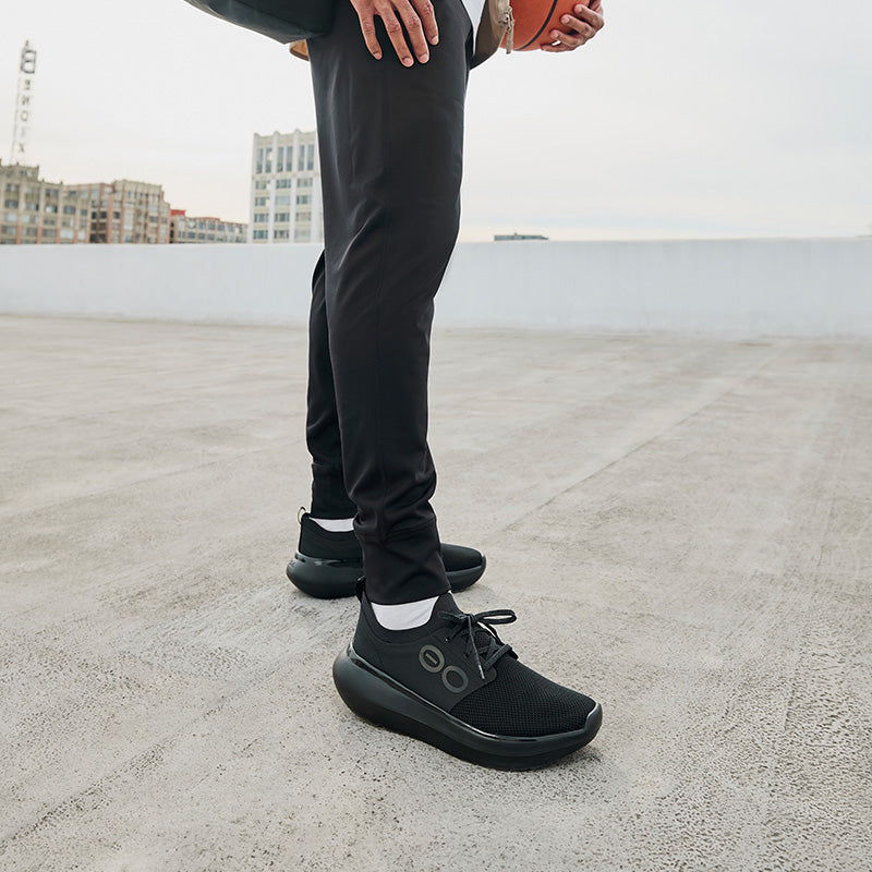 OOFOS MENS OOmy Stride -Black/Black ウーフォス メンズ ウーマイ ストライド ブラック ブラック リカバリーシューズ