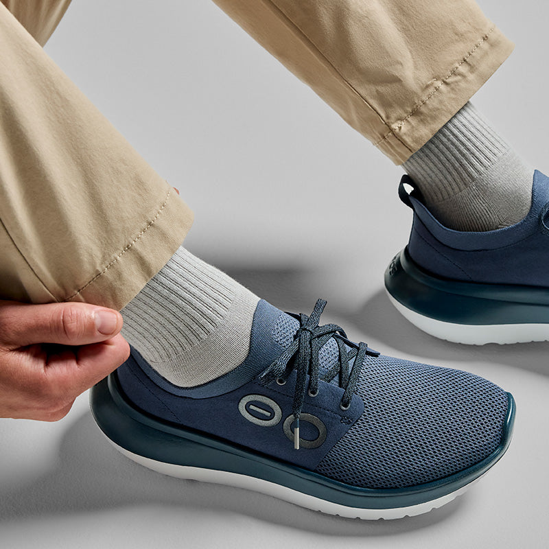 MENS OOmy Stride - White/Moroccan Blue