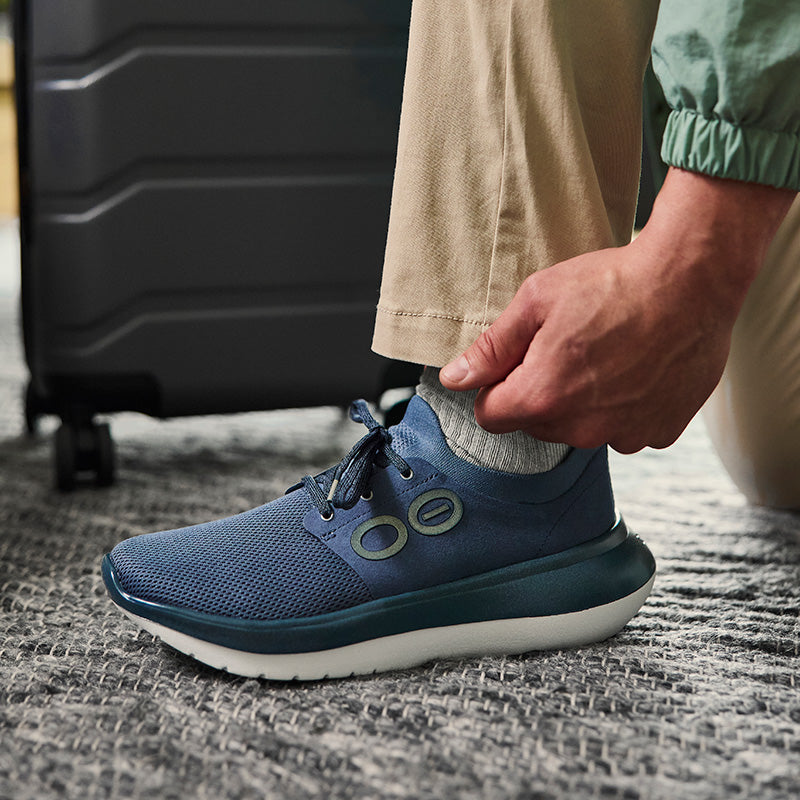 MENS OOmy Stride - White/Moroccan Blue