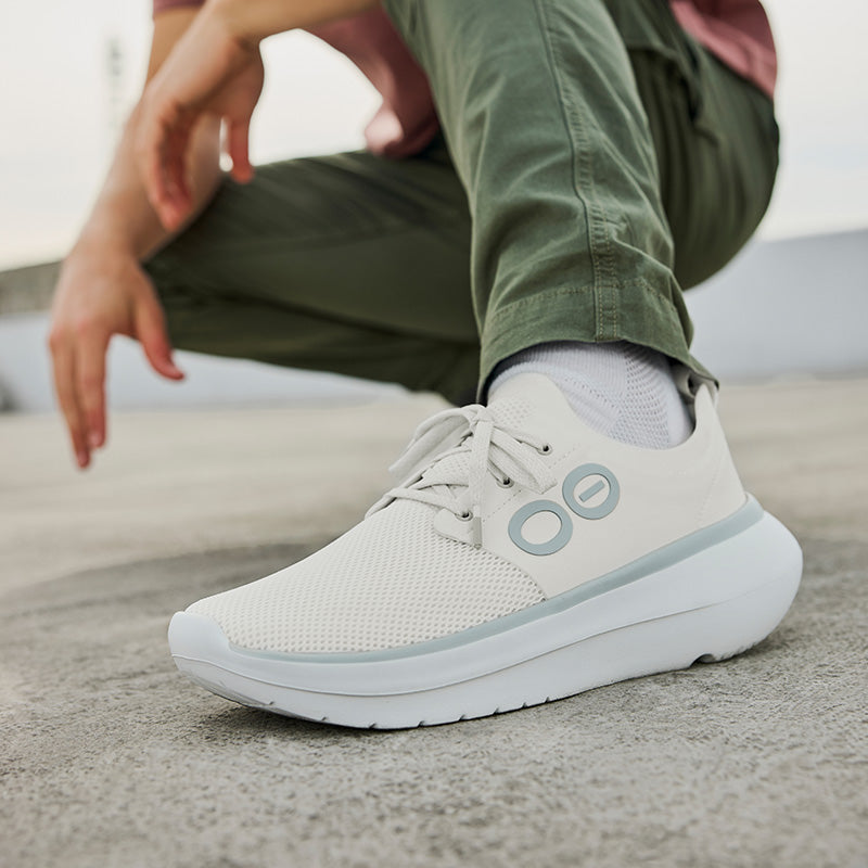 OOFOS MENS OOmy Stride -White/White ウーフォス メンズ ウーマイ ストライド ホワイト ホワイト リカバリーシューズ