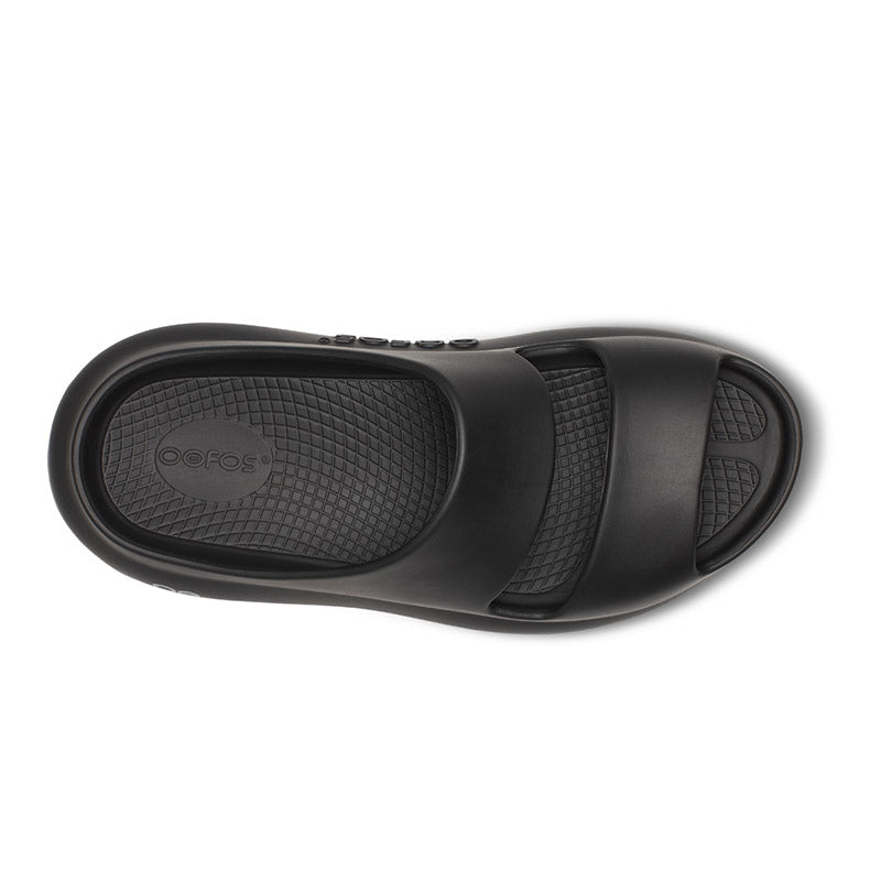 OOFOS OOyea - Black ウーフォス ウーヤー ブラック リカバリーサンダル