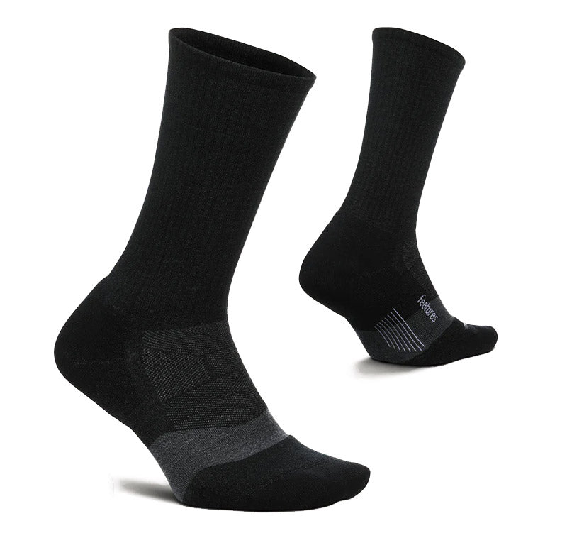Feetures MERINO 10 MAX CUSHION CREW - Charcoal フィーチャーズ クルー丈 ランニングソックス チャコール