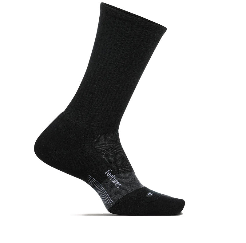 Feetures MERINO 10 MAX CUSHION CREW - Charcoal フィーチャーズ クルー丈 ランニングソックス チャコール