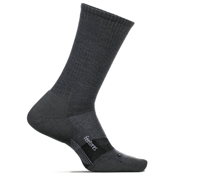 Feetures MERINO 10 MAX CUSHION CREW - Gray フィーチャーズ クルー丈 ランニングソックス グレー