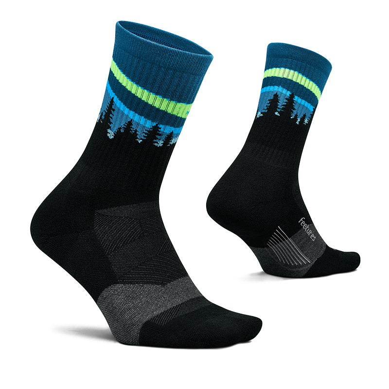 TRAIL MAX CUSHION MINI CREW - Blue Aurora  フィーチャーズ  クルー丈 トレイル ソックス ブルーオーロラ