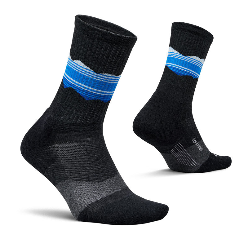 Feetures TRAIL MAX CUSHION MINI CREW - Blue Ridge Charcoal フィーチャーズ  クルー丈 トレイル ソックス ブルーリッジチャコール