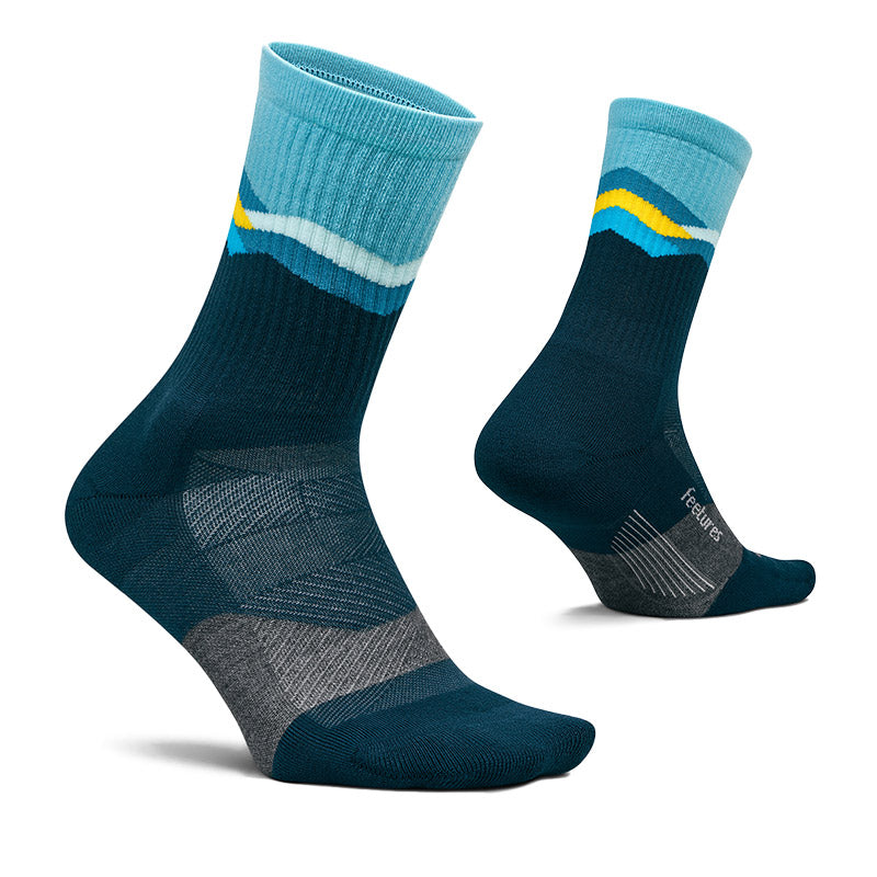TRAIL MAX CUSHION MINI CREW - Mountain High Blue  フィーチャーズ  クルー丈 トレイル ソックス マウンテンハイブルー