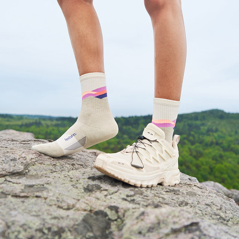 TRAIL MAX CUSHION MINI CREW - Mountain High Cream  フィーチャーズ  クルー丈 トレイル ソックス マウンテンハイクリーム