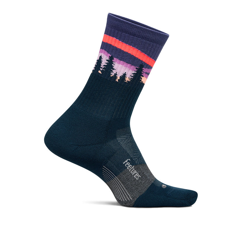 TRAIL MAX CUSHION MINI CREW - Purple Aurora  フィーチャーズ  クルー丈 トレイル ソックス パープルオーロラ