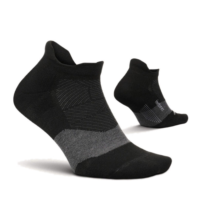 Feetures GOLF MAX CUSHION NO SHOW TAB - Black フィーチャーズ アンクル丈 ゴルフ ソックス ブラック