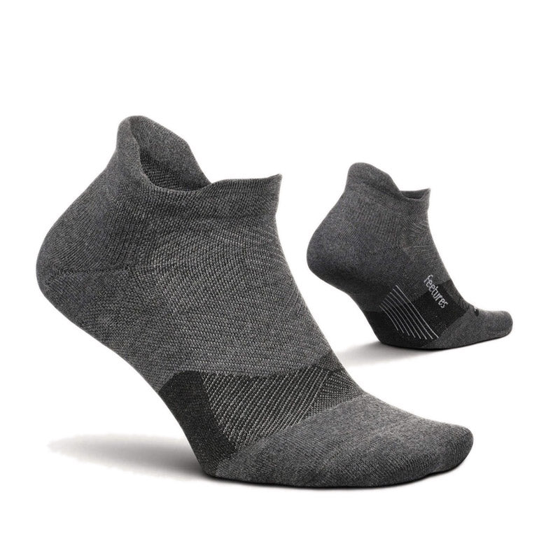 Feetures GOLF MAX CUSHION NO SHOW TAB - Gray フィーチャーズ アンクル丈 ゴルフ ソックス グレー
