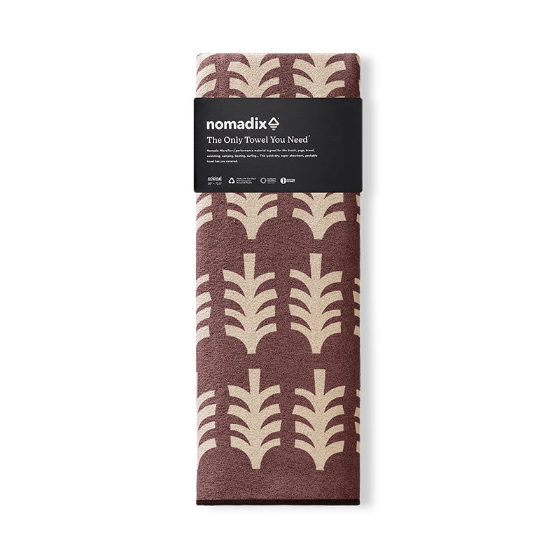 FRESH PINES BURGUNDY BEIGE TOWEL