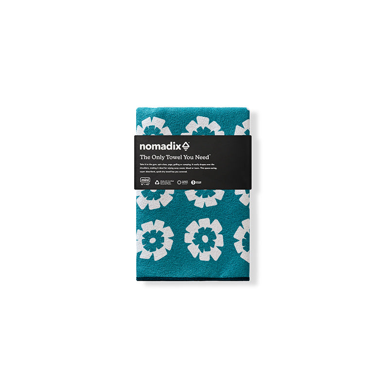 FRESH FLOWERS TEAL OCEAN MINI TOWEL