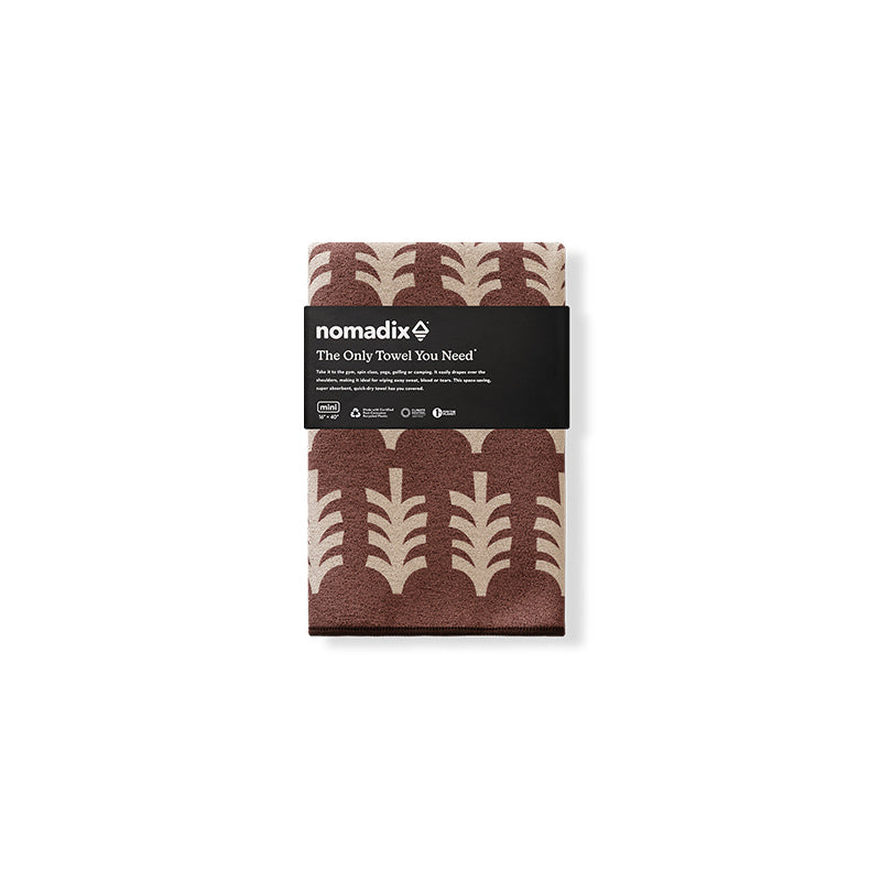 FRESH PINES BURGUNDY BEIGE MINI TOWEL