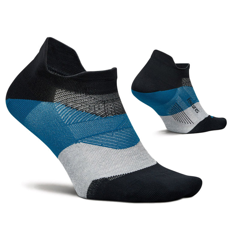 ELITE ULTRA LIGHT NO SHOW TAB - Black Sea フィーチャーズ アンクル丈 ランニングソックス ブラックシー