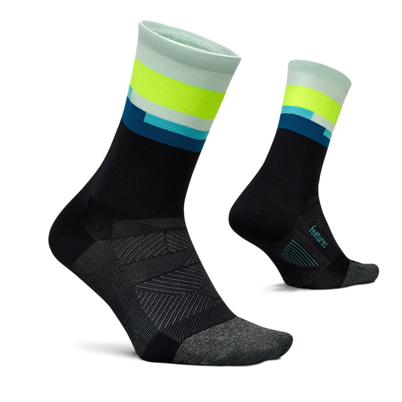 Feetures ELITE ULTRA LIGHT MINI CREW - Bayside Black フィーチャーズ クルー丈 ランニングソックス ベイサイド ブラック