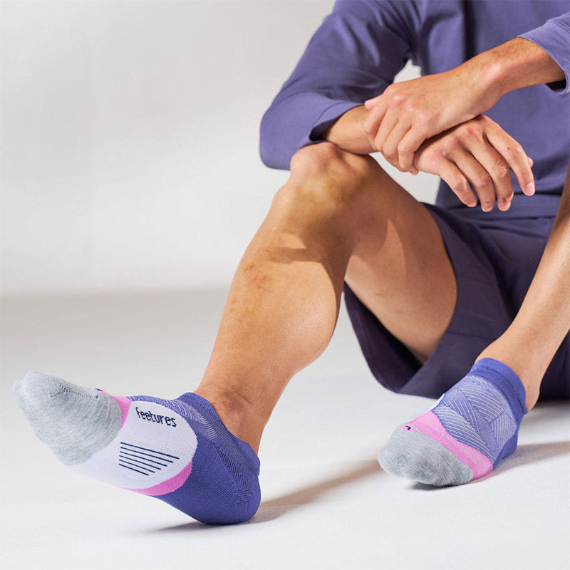 ELITE LIGHT CUSHION NO SHOW TAB - Future Dusk フィーチャーズ アンクル丈 ランニングソックス フィーチャーダスク