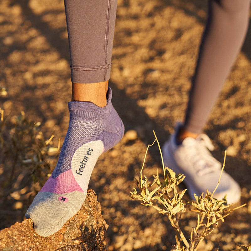 ELITE LIGHT CUSHION NO SHOW TAB - Future Dusk フィーチャーズ アンクル丈 ランニングソックス フィーチャーダスク