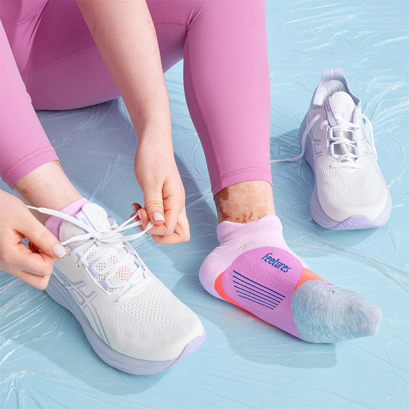 Feetures ELITE LIGHT CUSHION NO SHOW TAB - Orchid Sunset フィーチャーズ アンクル丈 ランニングソックス オーキッドサンセット