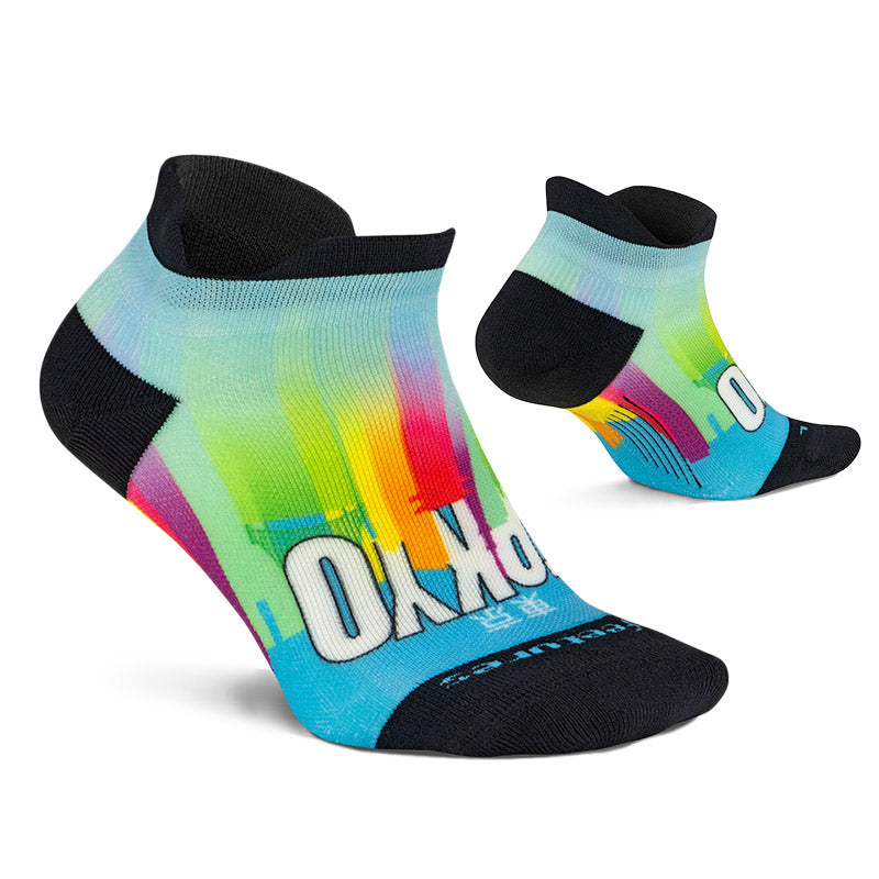 Feetures ELITE LIGHT CUSHION NO SHOW TAB - Limited Edition - Tokyo25 フィーチャーズ クルー丈 ランニングソックス 限定モデル 東京2025