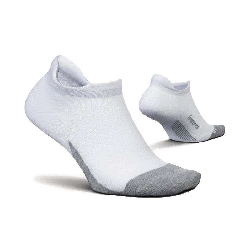 Feetures ELITE LIGHT CUSHION NO SHOW TAB - White フィーチャーズ アンクル丈 ランニングソックス ホワイト
