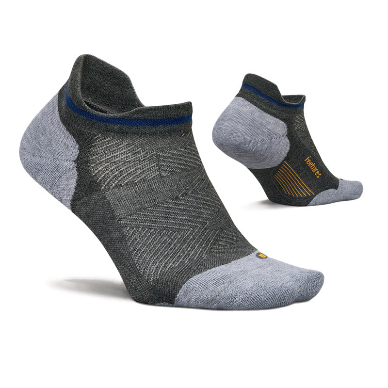 Feetures ELITE MAX CUSHION NO SHOW TAB - Iron Seal フィーチャーズ アンクル丈 ランニングソックス イロンシール