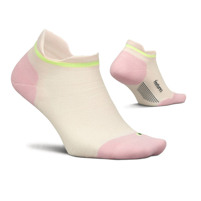 Feetures ELITE MAX CUSHION NO SHOW TAB - Sandy Melon フィーチャーズ アンクル丈 ランニングソックス サンディメロン