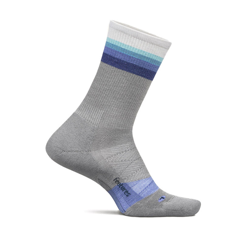 Feetures MERINO 10 MAX CUSHION MINI CREW - Luminous Gray フィーチャーズ クルー丈 ランニングソックス ルミナスグレー