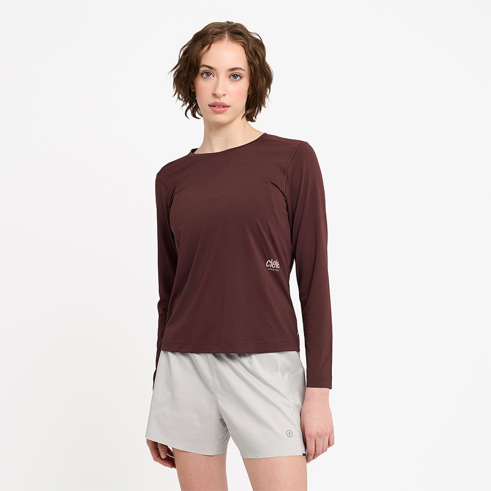 Ciele Athletics W DLYLongsleeve - Dark Wine Red - WOMENS シエルアスレチックス ウィメンズ ディーエルワイ ロングスリーブ ダークワインレッド