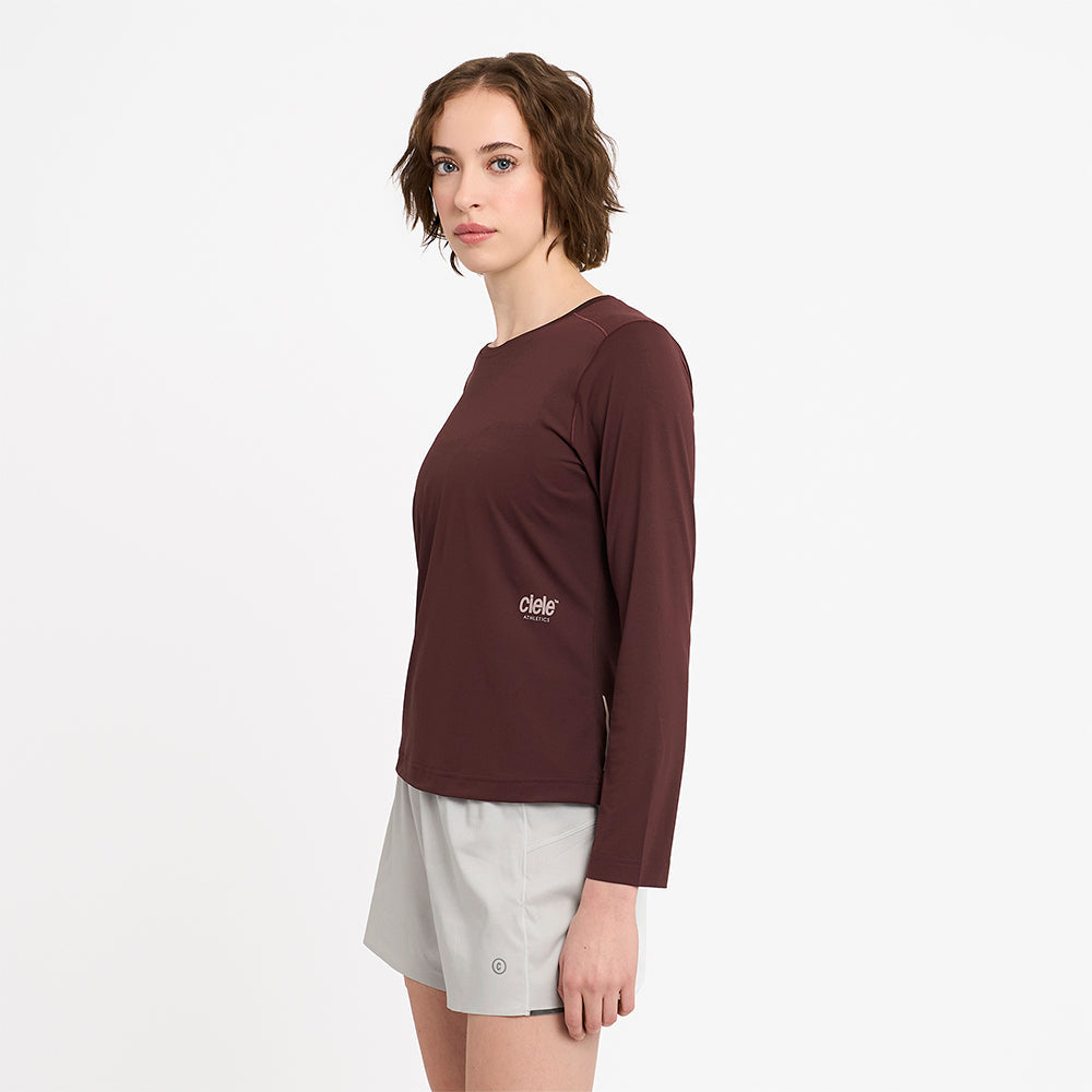 Ciele Athletics W DLYLongsleeve - Dark Wine Red - WOMENS シエルアスレチックス ウィメンズ ディーエルワイ ロングスリーブ ダークワインレッド
