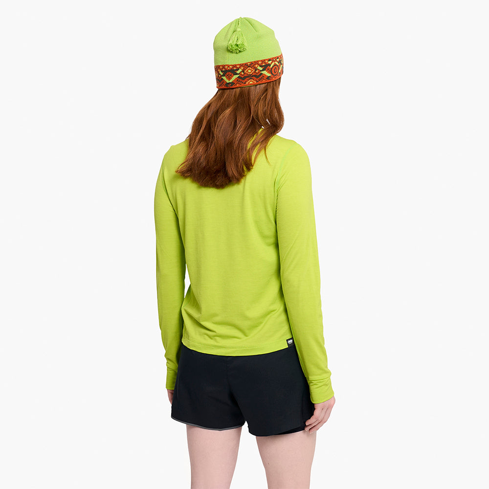 Ciele Athletics W HLSLongsleeve - Lime Green - WOMENS シエルアスレチックス ウィメンズ エイチエルエスロングスリーブ ライムグリーン