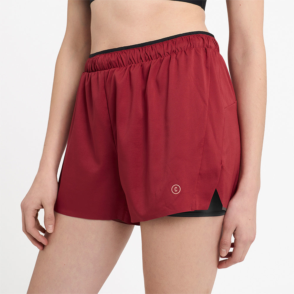 Ciele Athletics W DLYShort 4" Long Brief - Merlot - WOMENS シエルアスレチックス ダブリュー ディーエルワイショーツ 4インチ ロングブリーフ メルロー ウィメンズ
