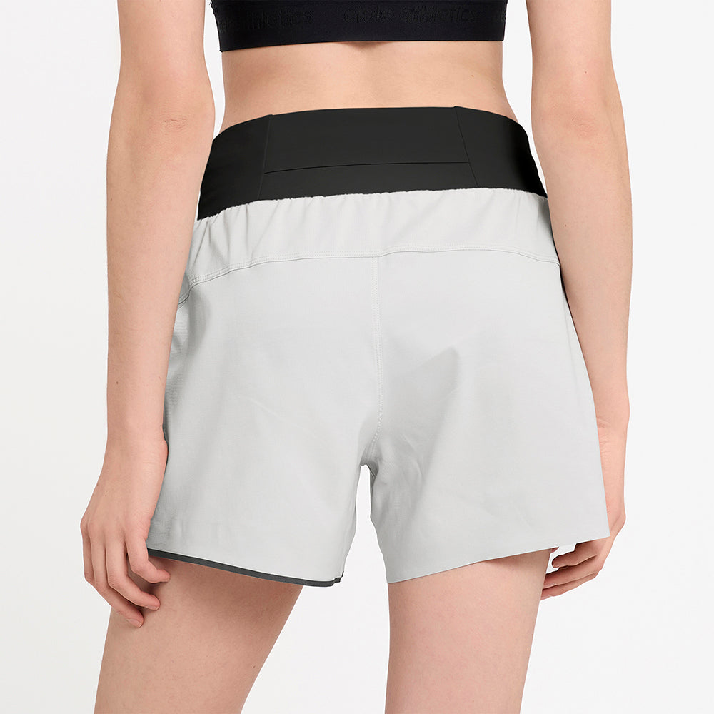 Ciele Athletics W TRNShort 4" Brief - Light Grey - WOMENS  シエルアスレチックス ダブリュー ディーエルワイショーツ 4インチ ロングブリーフ ライトグレー ウィメンズ