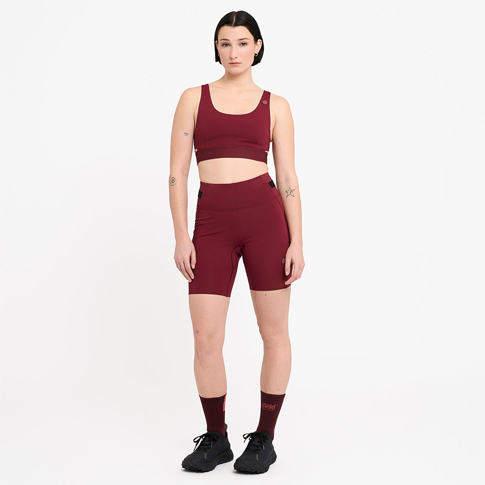 Ciele Athletics W FSTTight Short 7" - Crimson Red - WOMENS   シエルアスレチックス ダブリュー エフエスティタイツ ショート 7 クリムゾンレッド ウィメンズ 
