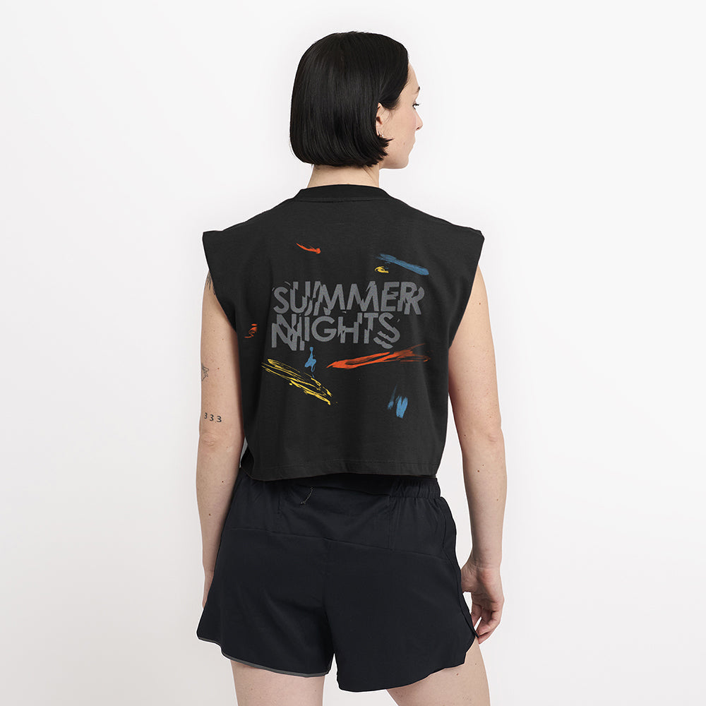 Ciele Athletics W ORTank Cropped - Summer Nights - Black - WOMENS シエルアスレチックス ダブリュー オーアールタンク クロップド サマーナイツ ウィメンズ