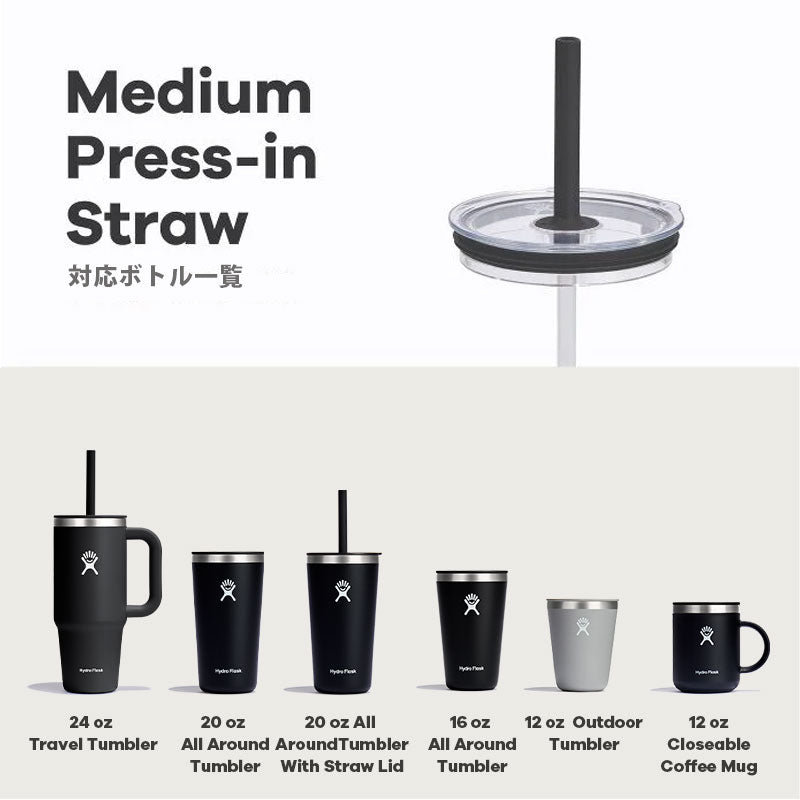 Medium Press-In Straw Lid